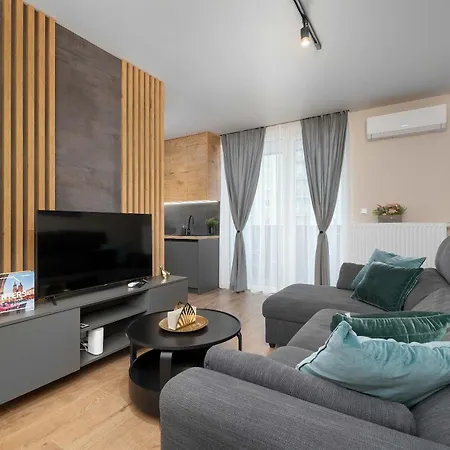 아파트 Air Conditioned In Cracow With Parking And Desk By Renters *